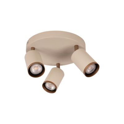 Lucide REGINA - Ceiling spotlight - Ø 21 cm - 3xGU10 - Taupe